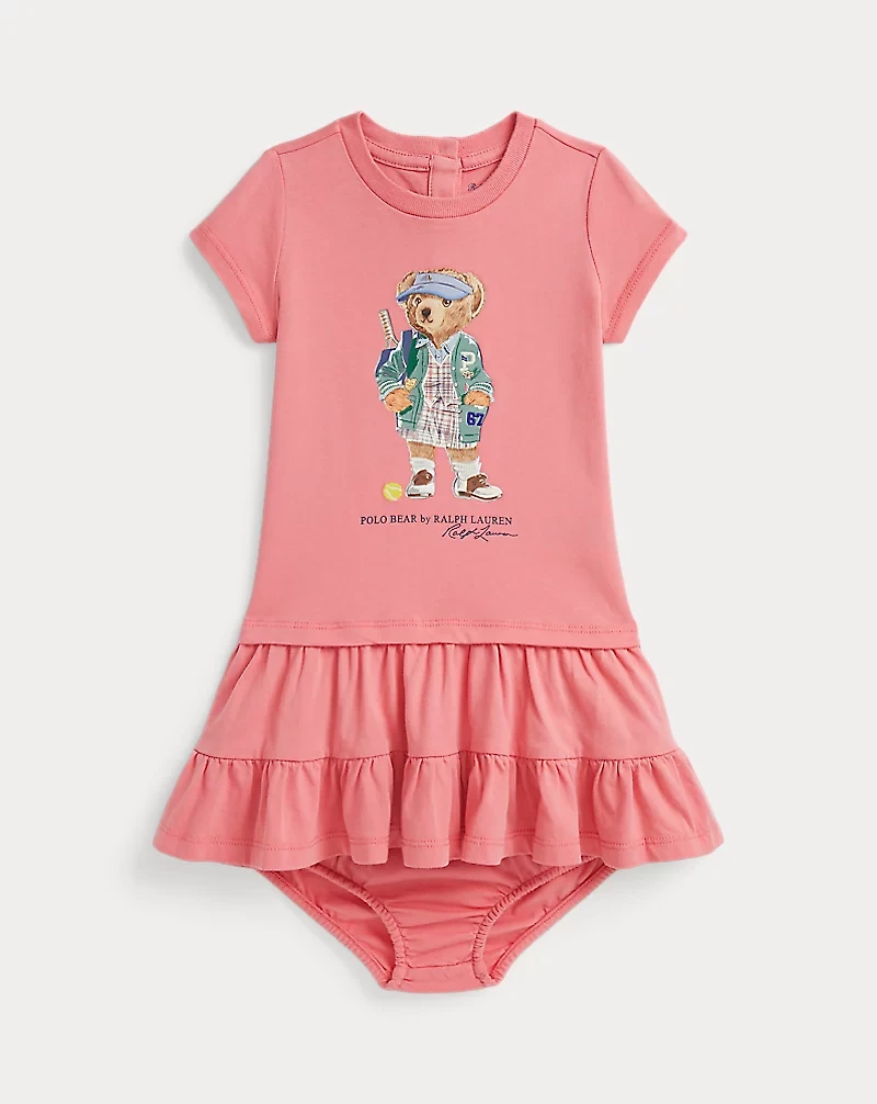 Polo Bear Tiered Cotton Jersey Dress