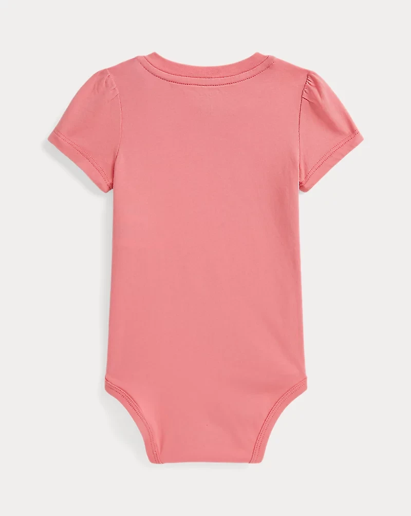 Polo Bear Cotton Jersey Bodysuit