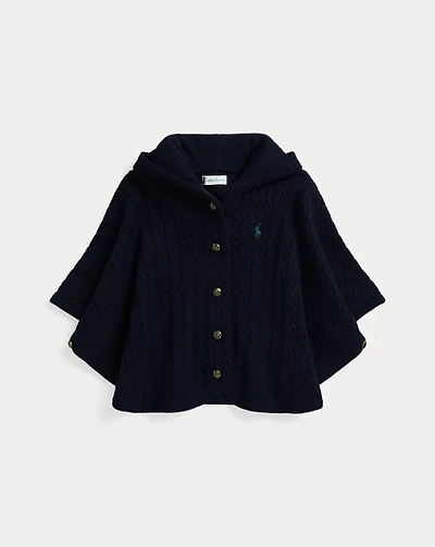 Mini-Cable Cotton Hooded Poncho