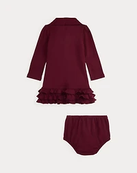 Ruffled Soft Cotton Polo Dress & Bloomer