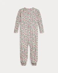 Floral Cotton Interlock Footed Coverall