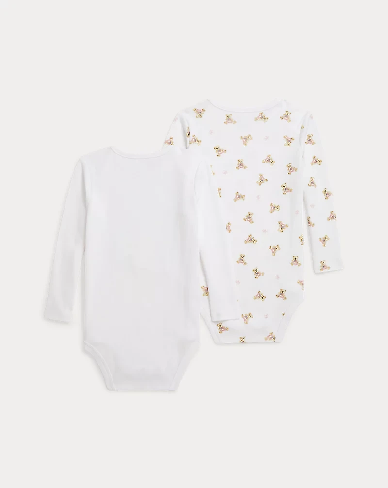 Polo Bear Cotton Bodysuit 2-Pack