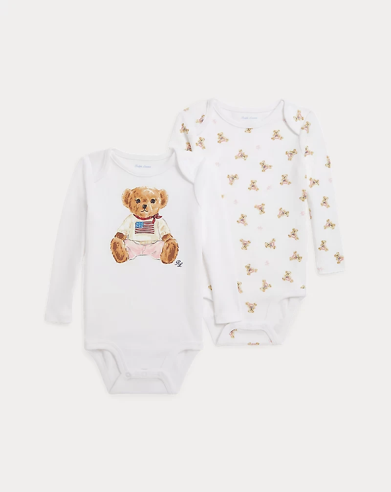 Polo Bear Cotton Bodysuit 2-Pack
