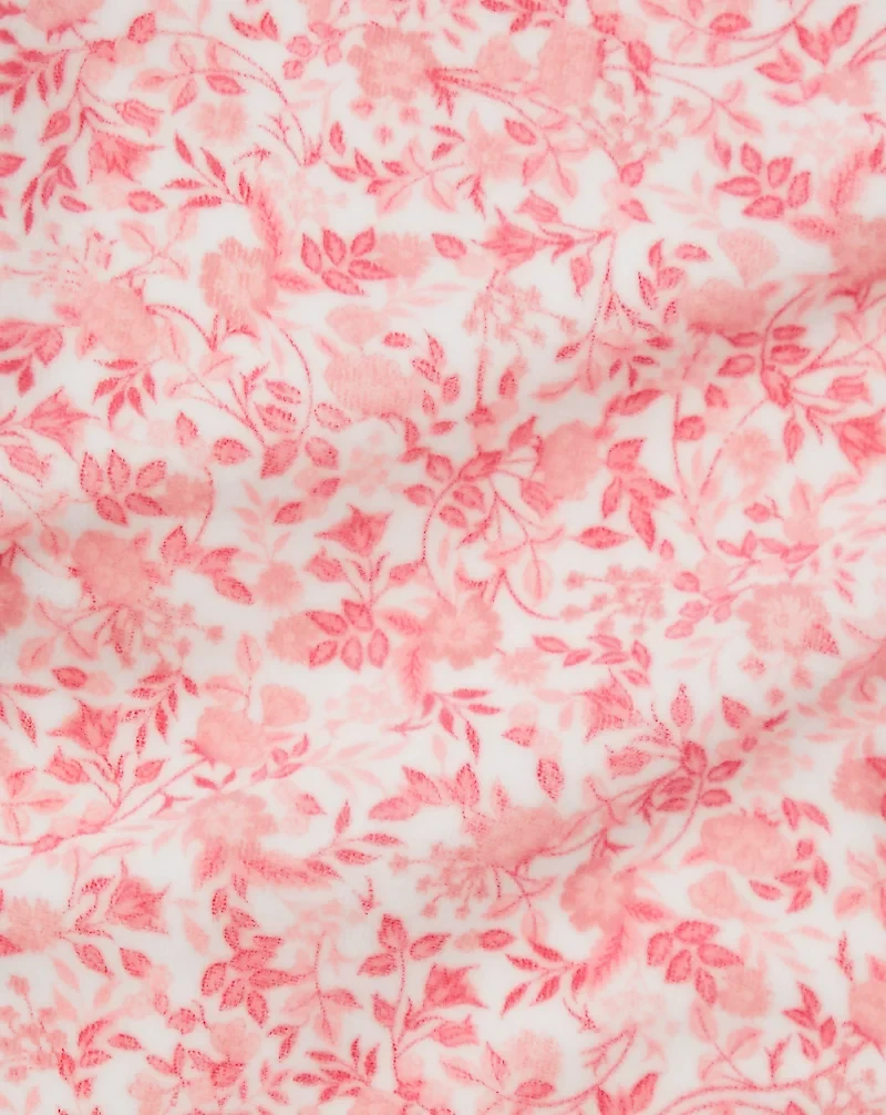 Floral Velour Footed Coverall