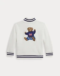 Polo Bear Fleece Baseball Jacket