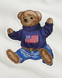 Polo Bear Fleece Baseball Jacket