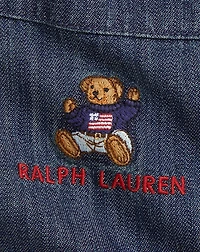 Polo Bear Denim Overall Dress