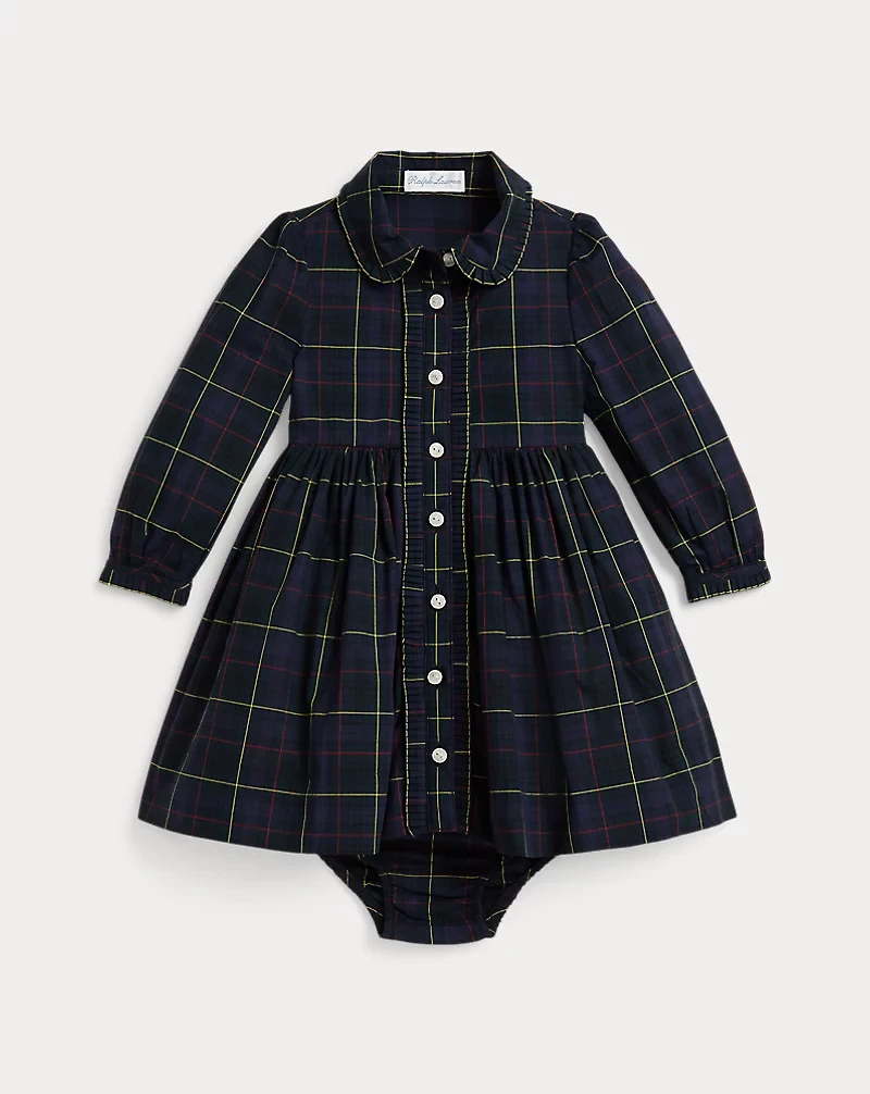 Plaid Cotton Poplin Dress & Bloomer