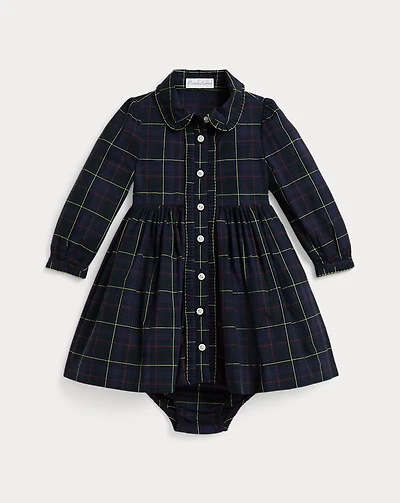 Plaid Cotton Poplin Dress & Bloomer