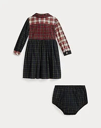Plaid Cotton Poplin Shirtdress & Bloomer