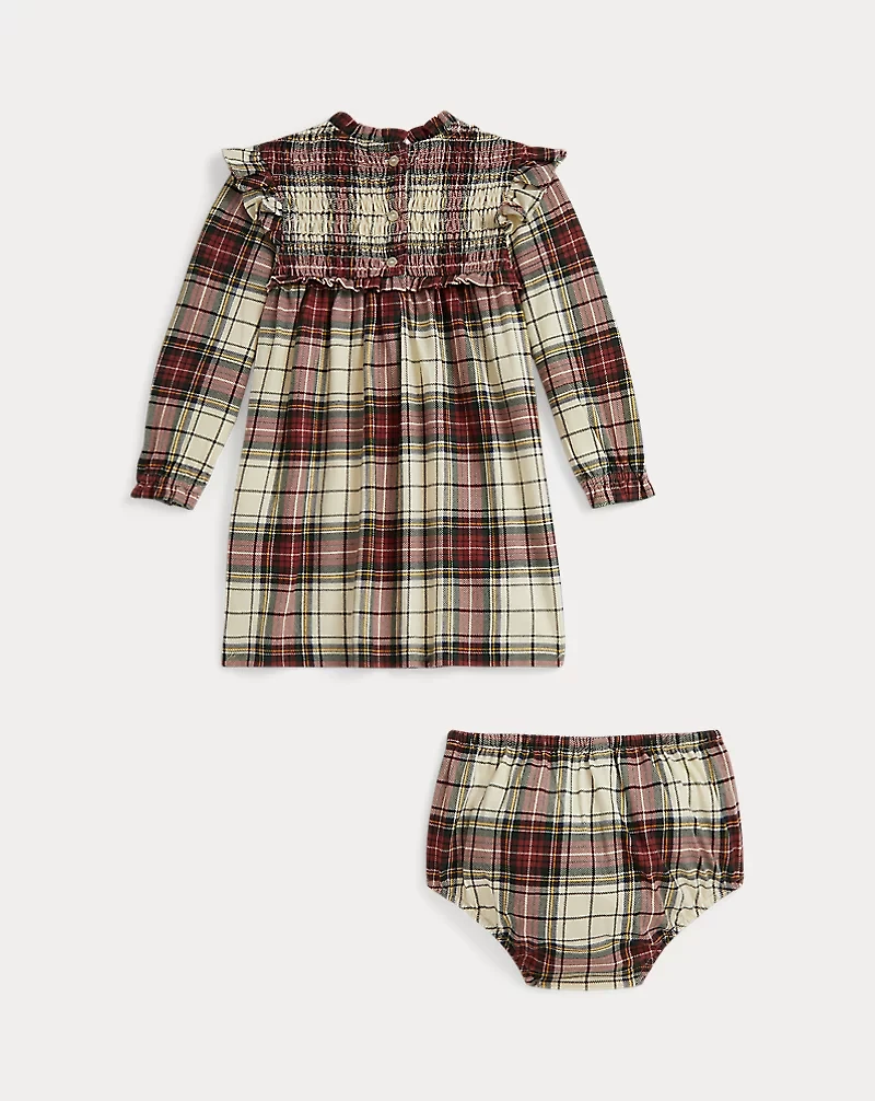 Plaid Cotton Jersey Dress & Bloomer