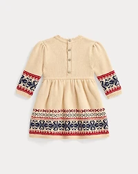 Flag-Intarsia Cotton-Wool Dress