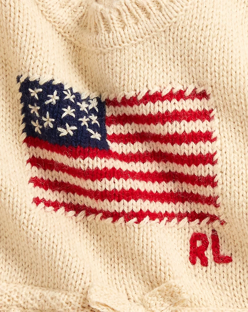 Flag-Intarsia Cotton-Wool Dress