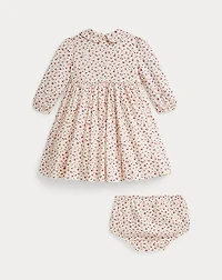 Floral Cotton Twill Dress & Bloomer