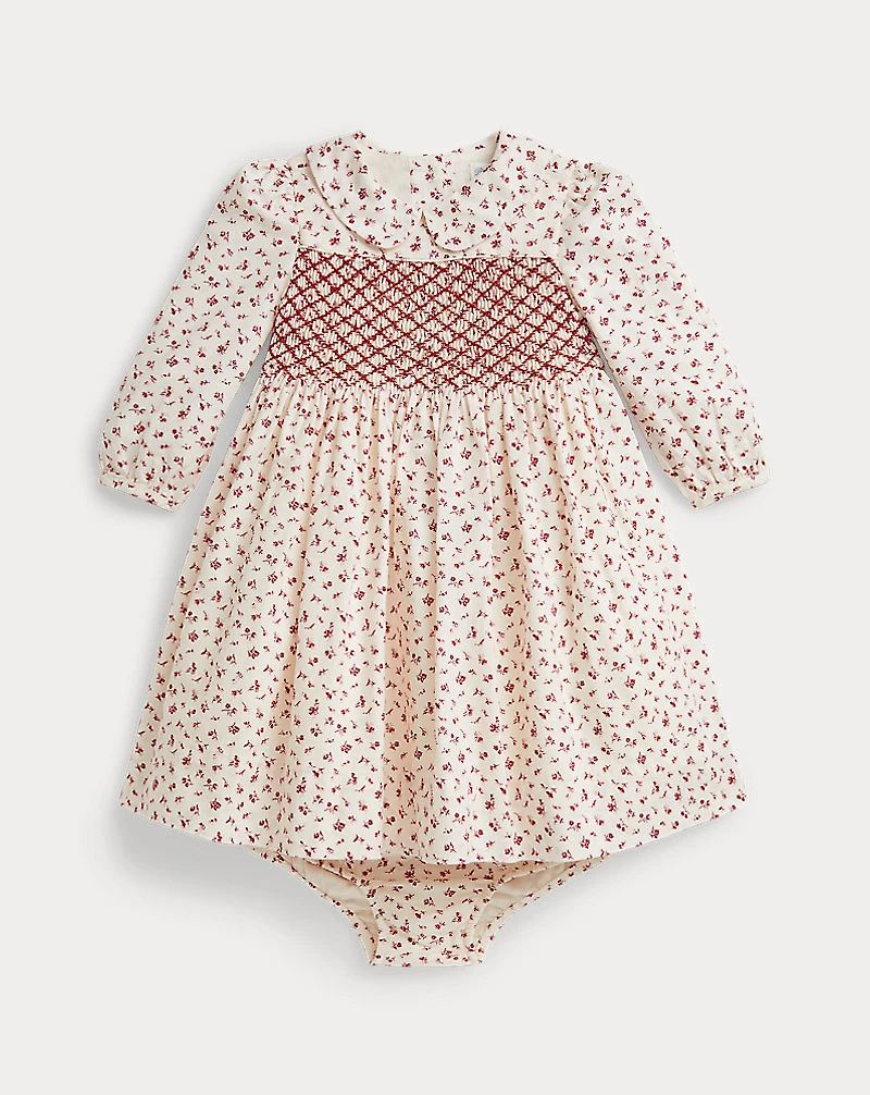 Floral Cotton Twill Dress & Bloomer
