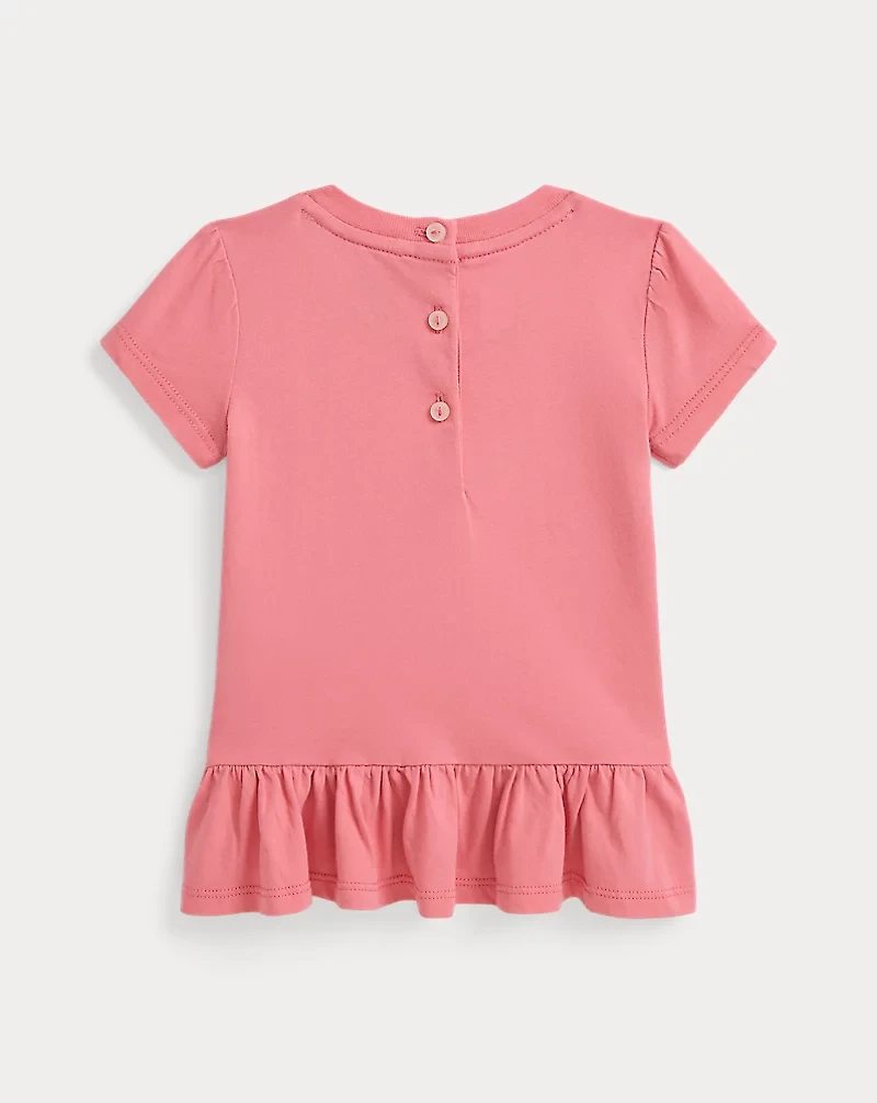Polo Bear Cotton Jersey Peplum Tee