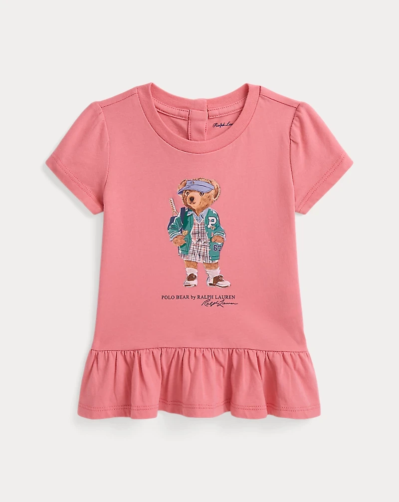Polo Bear Cotton Jersey Peplum Tee