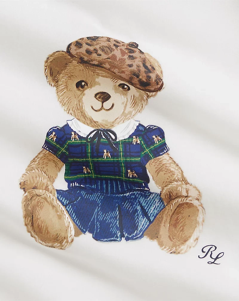 Polo Bear Cotton Long-Sleeve Peplum Tee