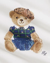 Polo Bear Cotton Long-Sleeve Peplum Tee