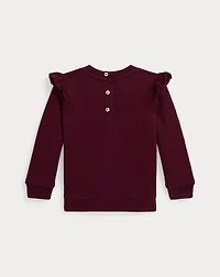 Ruffled Polo Bear Fleece Sweatshirt