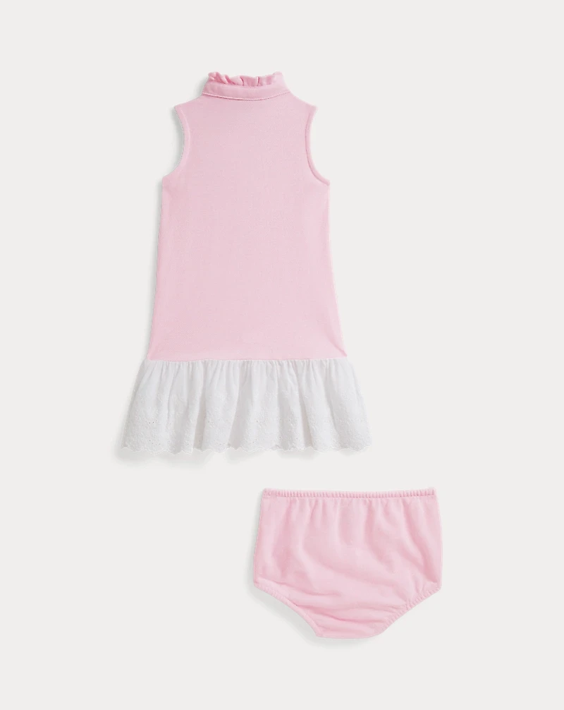 Eyelet Cotton Mesh Dress & Bloomer