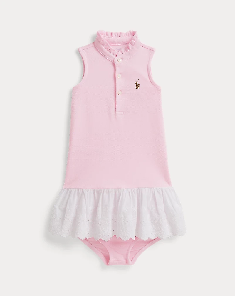 Eyelet Cotton Mesh Dress & Bloomer