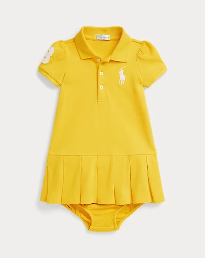 Stretch Mesh Polo Dress & Bloomer