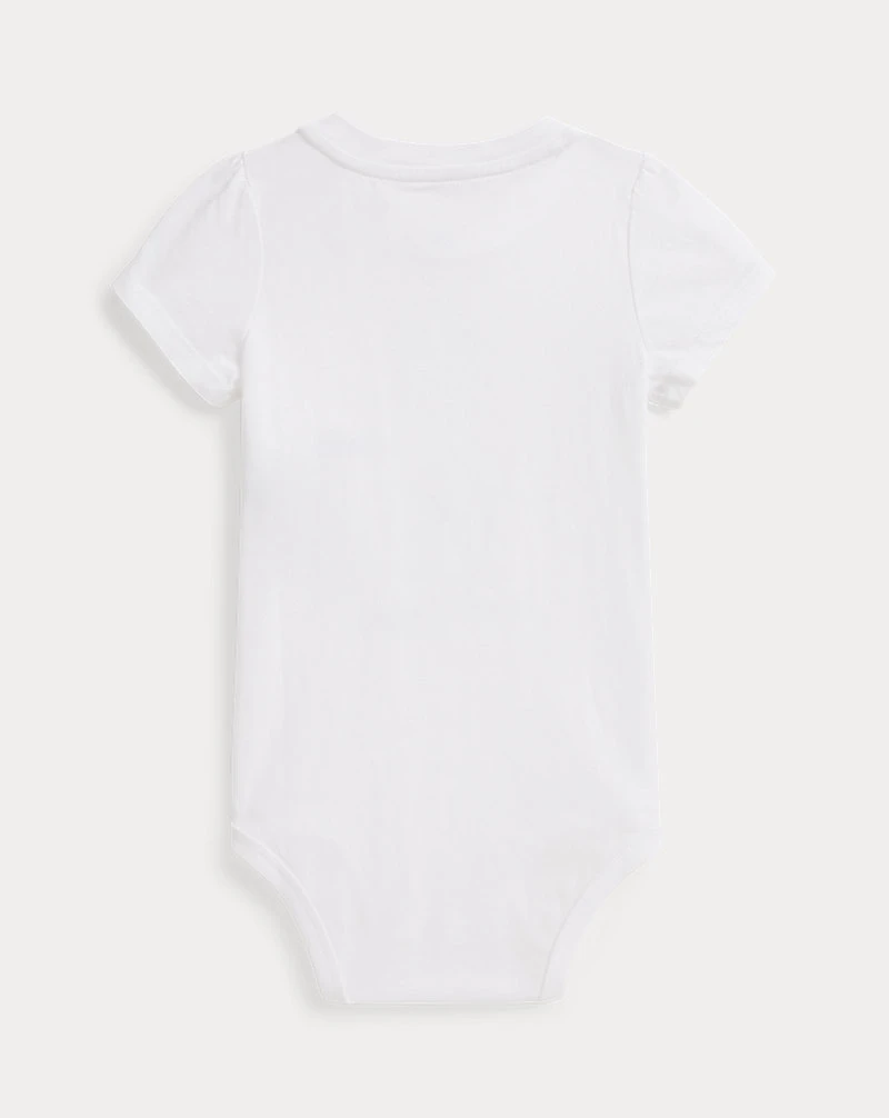 Polo Bear Cotton Jersey Bodysuit