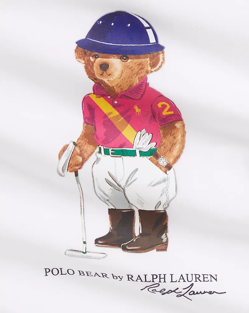 Polo Bear Cotton Jersey Bodysuit