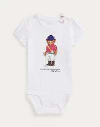 Polo Bear Cotton Jersey Bodysuit