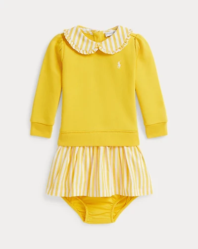 Striped Loopback Fleece Dress & Bloomer