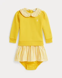 Striped Loopback Fleece Dress & Bloomer