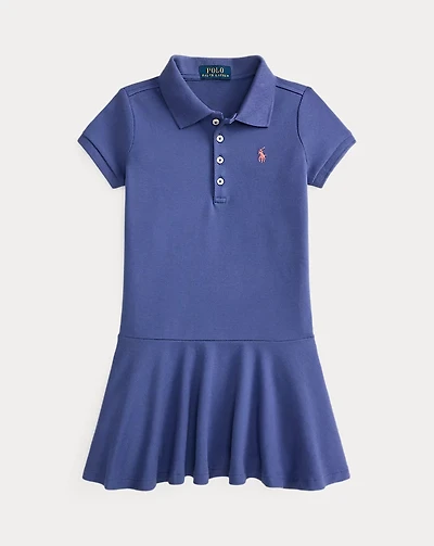 Stretch Mesh Polo Dress