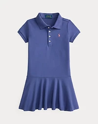 Stretch Mesh Polo Dress