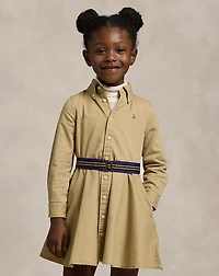Belted Cotton Chino Shirtdress