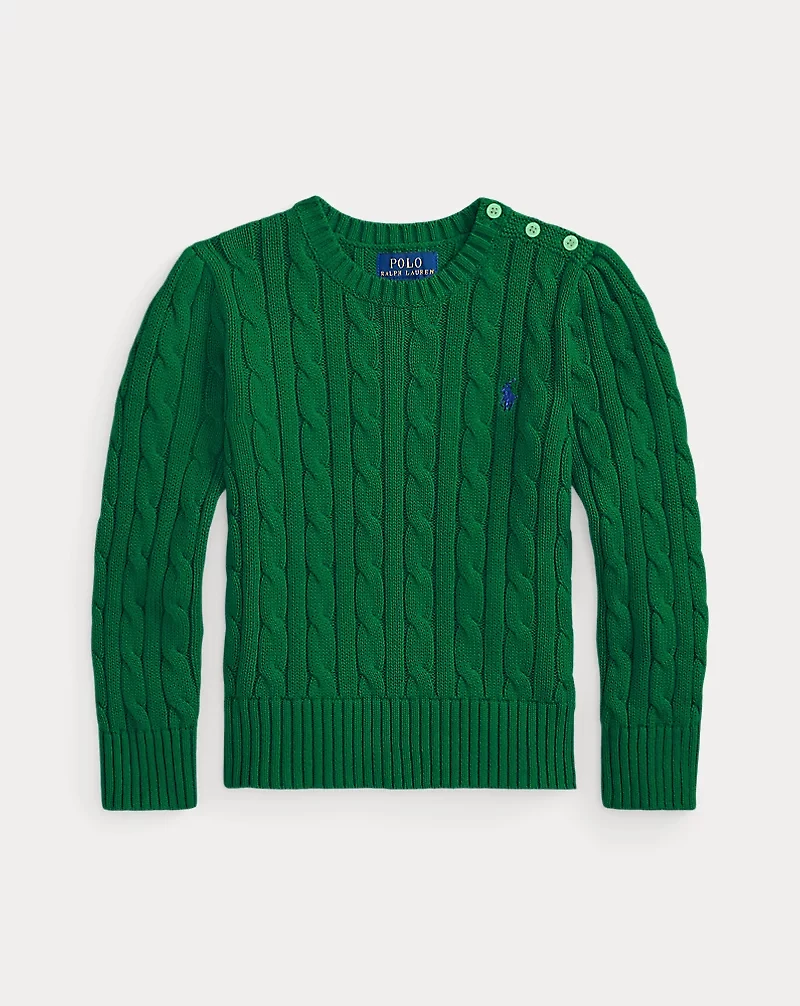 Cable-Knit Cotton Sweater