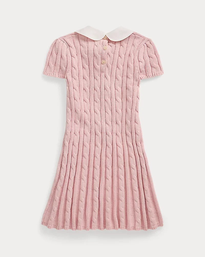 Cable-Knit Cotton Sweater Dress