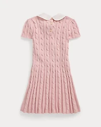 Cable-Knit Cotton Sweater Dress