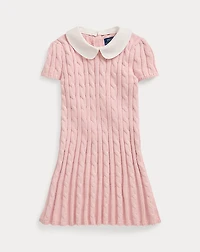 Cable-Knit Cotton Sweater Dress