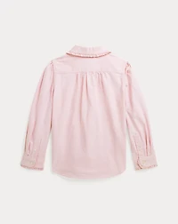 Ruffled Cotton Oxford Shirt