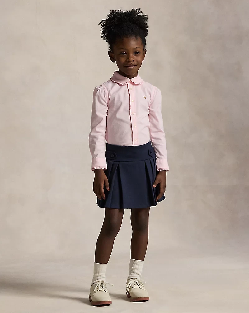 Ruffled Cotton Oxford Shirt