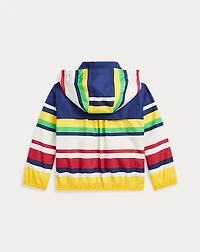 Packable Striped Hooded Jacket