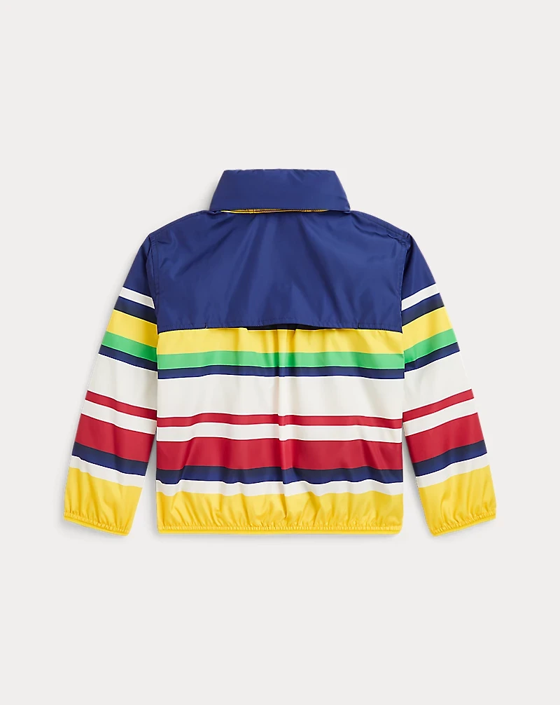 Packable Striped Hooded Jacket