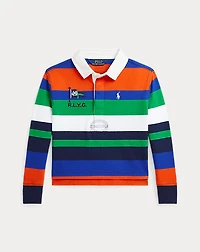 Striped Cotton Jersey Boxy Rugby Shirt