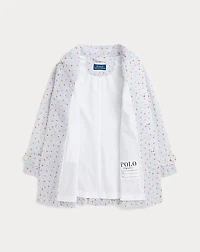 Floral Seersucker Trench Coat