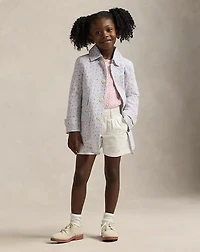 Floral Seersucker Trench Coat