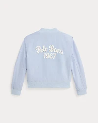 Polo Bears Cotton Oxford Baseball Jacket