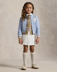 Polo Bears Cotton Oxford Baseball Jacket