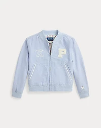 Polo Bears Cotton Oxford Baseball Jacket