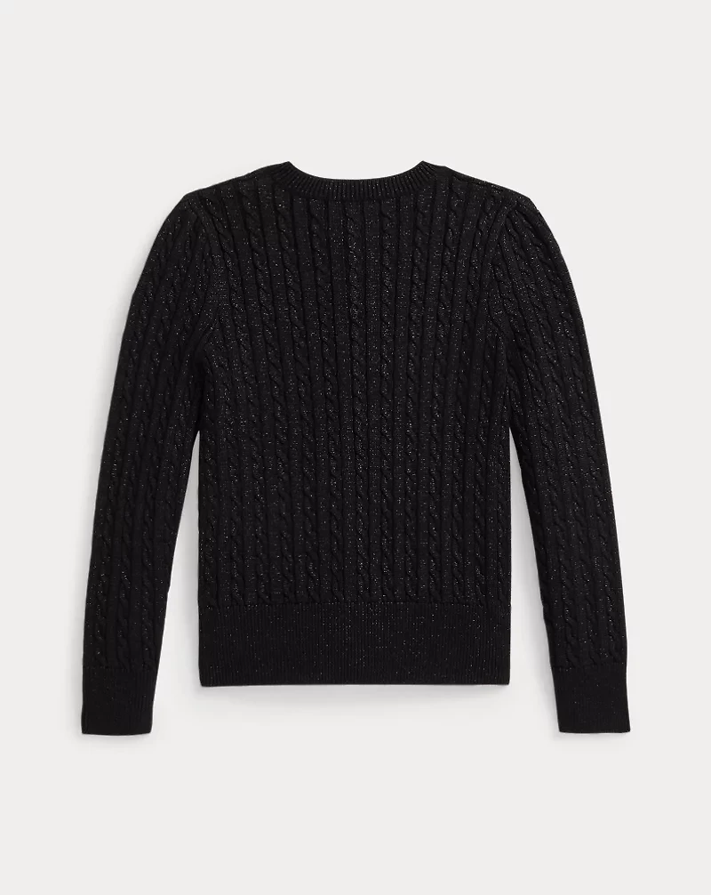 Metallic Mini-Cable Cardigan